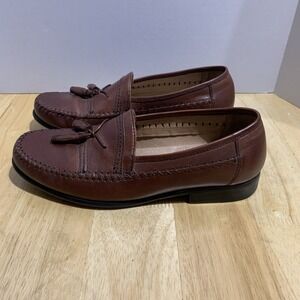Domani Mens Brown Shoes Size 9M Tassel‎ Loafer Slip On